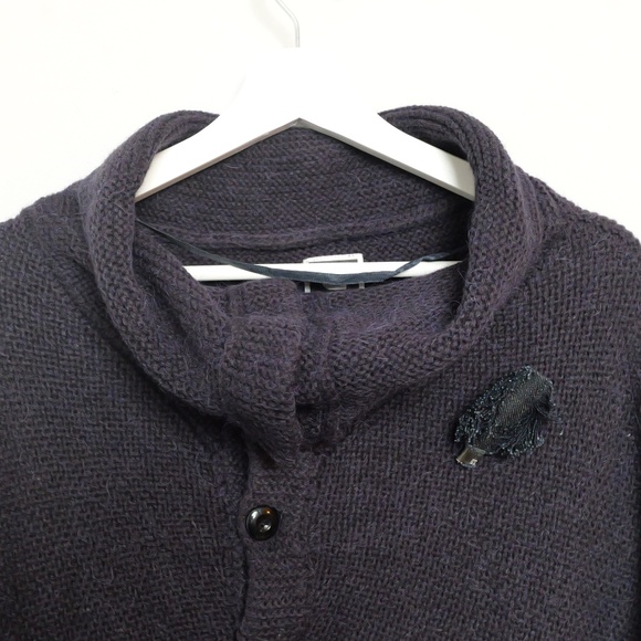 G-STAR RAW Mono Poncho KNIT S/LESS Womens X SMALL Loose Jacket, Navy - Picture 2 of 12